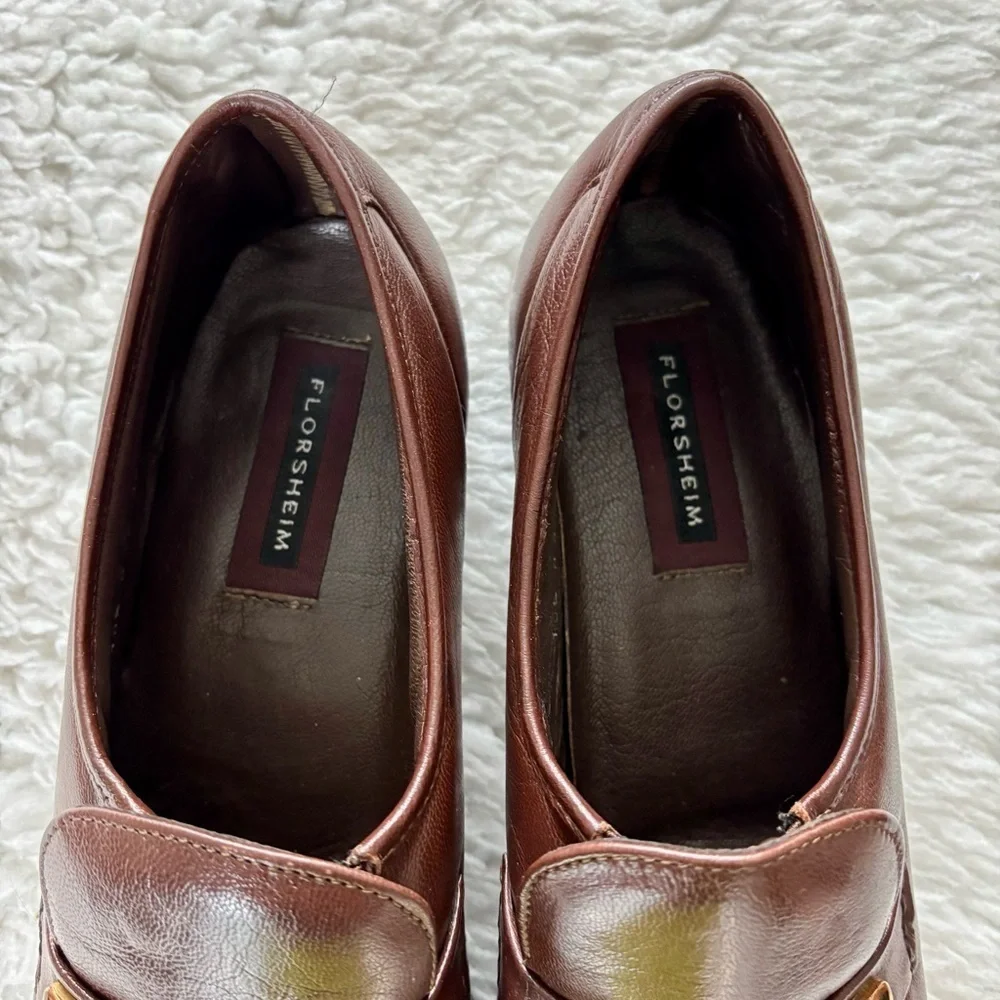 Florsheim Rich Brown Leather Slip-On/Loafers Men’s Shoes size 10.5 B